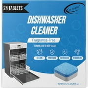 Air Jungles Dishwasher Cleaner Tablets (24 Count), Fragrance Free, Deep Cleaning Descaler Pods, Formulated To Clean Dishwasher Machine, Remove Limescale, Hard Water, Calcium, Odor, 12 Month Supply